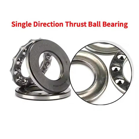 Heavy Duty Thrust Ball Bearing Set Single Direction 20mm Bore 35mm Outer Diameter 10mm Thick Chromium Steel GCr15