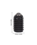 Premium M4x6 Spring Ball Plunger Screws 50 Pack Stainless Steel Black hex socket fastener with dimensions shown.