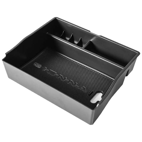 Center Console Organizer Tray For Sienna 2011 To 2020 Armrest Storage With Glove Box Dividers ABS Black MPV Accessory
