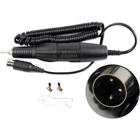 Versatile Micromotor Handpiece Kit For Jewelry Making Nail Art Engraving Wood Carving And More with coiled cord and accessories