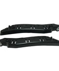 Front Bumper Bracket Retainers Left And Right Pair Top Shelf Quality Fits Like A Glove For Tesla Model Y 2020 Through 2023, black plastic brackets.
