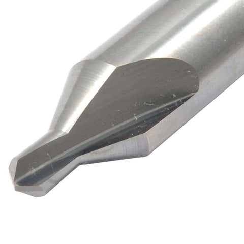 HHIP carbide combined drill and countersink bit, #2 x 2, USA made, tip close-up