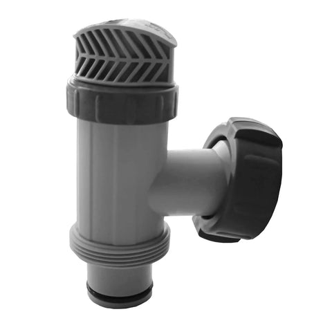 Pool Plunger Valve Assembly Replacement For Above Ground Pool Pumps Two Piece Set, gray plastic valve