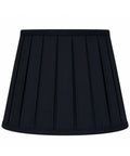 Empire English Pleat Lamp Shade In Black And Gold 11 Top 18 Bottom 12 High Silk Type Shantung Fabric With Off White Styrene Lining