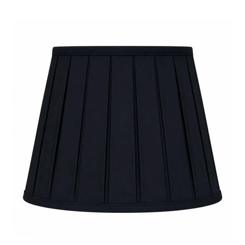 Empire English Pleat Lamp Shade In Black And Gold 11 Top 18 Bottom 12 High Silk Type Shantung Fabric With Off White Styrene Lining