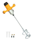 Electric Mortar Mixer Dual Handheld Design 1600W High Torque Two Speed Gearbox 3 Blade Spiral Paddle With Accessories