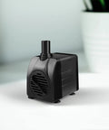 AC Infinity submersible water pump, front view, black plastic body with top outlet for aquariums, fountains, ponds