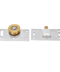 Two Sets 30mm Sliding Door Roller Wheels With Brackets Heavy Duty Stainless Steel Pulley Set For Closet Wardrobe Doors Replacement Top Mount Sliding Hardware Kit For Smooth Quiet Operation
