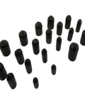 Must-Have Assorted Vacuum Line Cap Kit For Carburetor Intake And Engine Maintenance Includes 20 Pieces With Heavy Duty Sealing Plugs In Diverse Sizes To Keep Your Daily Driver Running Smoothly., black rubber vacuum line caps in assorted sizes for carburetor intake and engine maintenance