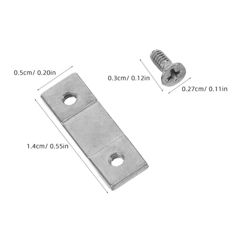 10 Sets Vernier Caliper Clamp Plate Set With 9mm Hole Spacing Metal Dial Caliper Spare Parts Kit With Screws DIY Quick Repair Upgrade For Precision Measuring Tools Pro Grade, metal plate and screw