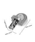 Close-up of Beefy Zinc Alloy Shelf Pins With Suction Cups, showing dimensions, for Heavy Duty Cabinet Shelf Supports