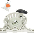 No Sweat Mower Recoil Pull Starter Assembly Featuring Rugged Plastic Pull Plate for easy installation on Stihl FS90 FS110 FS130
