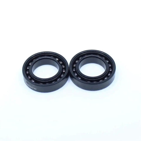 Premium Industrial Thin Section Bearings 6905 Type two pack showing black metal outer rings and ball design for heavy duty use.
