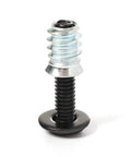 Close-up of threaded insert with bolt and washer, part of 30 Piece 1/4-20 Threaded Wood Inserts And Bolts Kit For Woodworking
