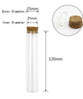 18 Pack Glass Test Tubes With Cork Stoppers 25x120mm Flat Bottom Borosilicate Lab Grade Heat Resistant Science Tubes For Experiments And Home Lab Use 45ml Capacity, 25mm outer diameter