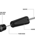No Sweat Two Piece Pin Extractor Kit Super Smooth Electrical Wire Puller And Connector Remover Tool For Contacts Size 16 To 20, detailed view showing parts.