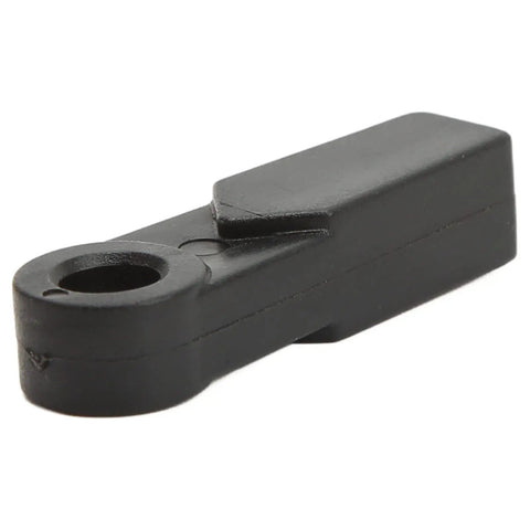 Black ABS Outboard Remote Cable End Connector for 9.9-15HP Motors, model 663-48344-00-00, durable and wear-resistant.