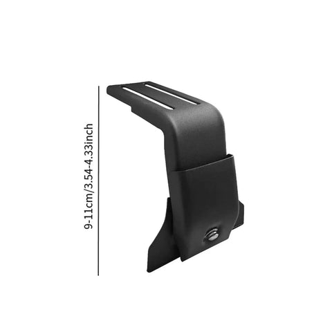 Heavy Duty Universal Roof Rack Bracket for Gutter Mounts 10cm Clamp On Car Roof Rack Hardware in black carbon steel, side view