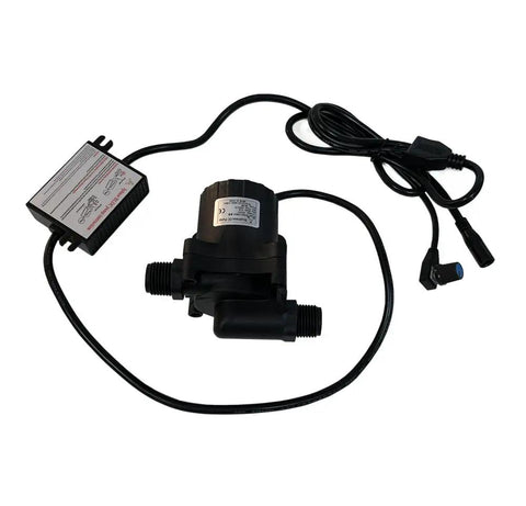 24V Micro Brushless DC Water Circulation Pump Runs Buttery Smooth And Dead Quiet Adjustable Speed Control Heavy Duty Build For Hydroponics Cooling Garden Irrigation And Pressure Setups Delivers 634 Gph Up To 26 Ft Lift Zero Hassle Installation with power cord and G1/2 outlet.