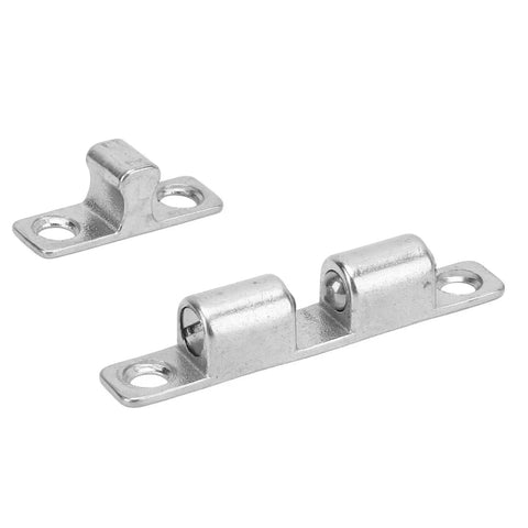 RV Door Holder Catch Latch 316 Stainless Steel Marine Grade Polished Finish Heavy Duty Saltwater Ready Ball Tension Roller close-up