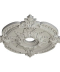 Cream Hand Painted Ceiling Medallion, 28 3/8 Inch Outside Diameter, 3 3/4 Inch Inside Diameter, 1 5/8 Inch Projection, decorative design