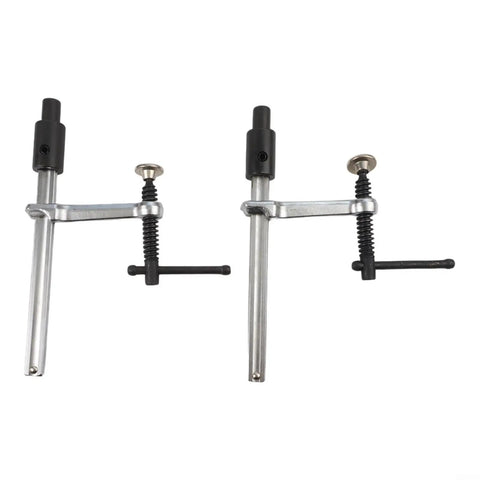 Two Pack Quick Action Bench Dog Clamps For 16mm Holes Hold Down Clips With Fast Lock 160mm Clamp Range Solid Metal Tool