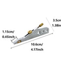 Pro Level Aluminum Guitar Nut Scribe Tool For Spot On String Spacing And Saddle Height Marking, measuring 10.6cm in aluminum.