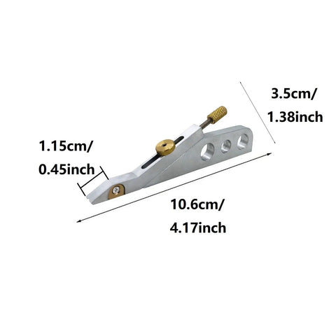 Pro Level Aluminum Guitar Nut Scribe Tool For Spot On String Spacing And Saddle Height Marking, measuring 10.6cm in aluminum.