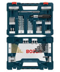 Bosch MS4091C 91-piece drill and drive bit set in blue case for wood, metal and masonry