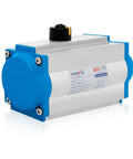 High Performance Single Acting Pneumatic Actuator Aluminum Piston Cylinder For Precision Industrial Valve Control with blue housing.