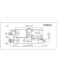 Technical drawing of Beefy Electric Linear Actuator Delivering Beast Mode 18000N Push Pull Power with dimensions.