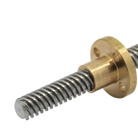 T20 Lead Screw With 4mm Pitch delivers knockout smoothness for 3D printers and CNC machining with brass nut.