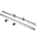 Two Piece SBR12 Linear Guide Rail Kit With Four Matching UU Sliding Blocks Eight Hundred Millimeter Heavy Duty Aluminum Rods for CNC Machines.