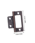 Heavy Duty Thickened Stainless Steel Quiet Self Closing Cabinet Hinges 51x25x1.2mm Vintage Red Bronze Flush Mount close-up