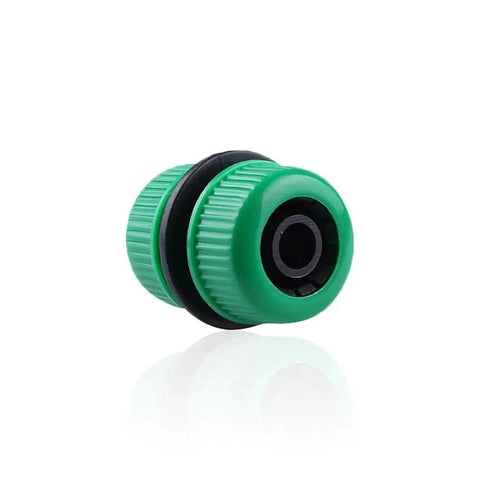 Top Tier Five Piece Quick Connect Hose Kit For Garden Drip Irrigation And Pipe Repair, Includes Plastic Adapter Fittings To Fix Leaks And Extend Water Flow Smoothly Without Tools Or Hassle. Green plastic quick connect hose adapter fitting