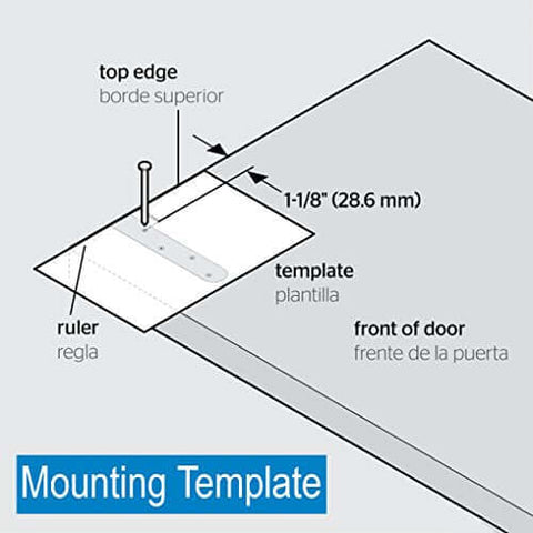 Mounting template for Mini Rustic Sliding Barn Door Hardware Kit In Oil Rubbed Bronze For Cabinets Bookshelves Vanities TV Consoles And More With Fully Included Mounting Hardware For Easy Install 48 Inch Track
