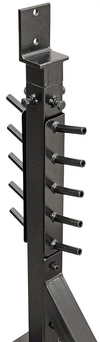Side view of 360 Degree Swivel Bead Roller Stand With Integrated Die Storage For 8, 19 And 27 Inch Elite Bead Rollers, heavy duty black stand
