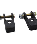 Black Front Shock Extender For 2 To 4 Inch Leveling Lift Kit heavy-duty front suspension spacer with bolts.