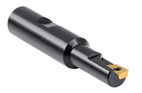 Half Inch 90 Degree Square Shoulder Indexable End Mill With Carbide APKT11T3 Inserts 5/8 Inch Shank 3-1/4 Inch OAL 1/2 Inch Cutting Diameter M2.5x6 Screw Ideal For Steel Face Milling Side Milling And Full Slot Milling