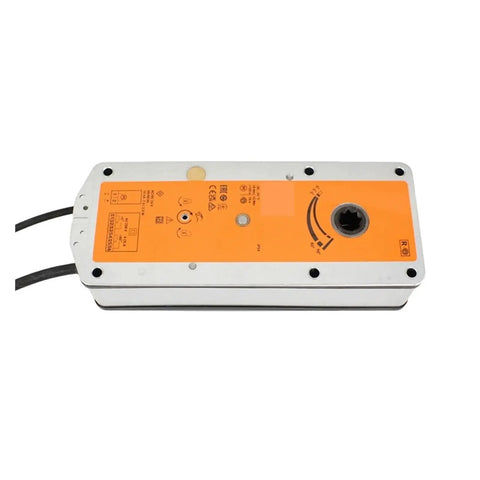 Heavy-Duty Bf24-Tn Damper Actuator With Beefy 18Nm And 12Nm Torque for Rock Solid Fire Dampers top view with wiring.