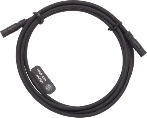 Black Ultegra Di2 ETube Wire EW SD50 1000mm Plug and Play Electronic Shifting Cable coiled with connectors visible