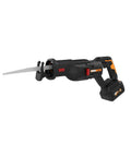 Side view of Nitro 20V Power Share Pro Cordless Reciprocating Saw With Brushless Motor 4.0Ah Battery, suitable for wood, metal, PVC