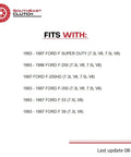 Fits list for Prefilled Master And Slave Cylinder Clutch Kit Fully Bled Preassembled Hydraulic System For Ford Super Duty F53 1993 To 1997.