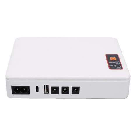 Reliable Mini Ups Battery Backup 16000mah Usb C Dc Output Us Plug For Routers And Modems showing power outlets and connections