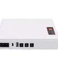 Plug And Play Mini Ups Battery Backup With 16000Mah To Keep Your WiFi Hot During Blackouts Delivers Up To Seven Hours Of Rock Solid Power For Routers Modems And Security Cameras - white battery backup with ports.