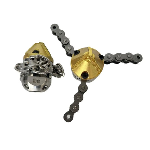 Industrial Grade High Pressure Rotating Chain Nozzle For Sewage Sludge Cleaning Fits Three Eighths And One Half Inch Lines 40L 70L Capacity