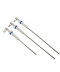 Straight Up Ceramic Steam Probe Replacement Set Compatible With Breville Sage Dual Boiler Oracle And Oracle Touch Espresso Machines features three metallic probes with white and blue fittings.