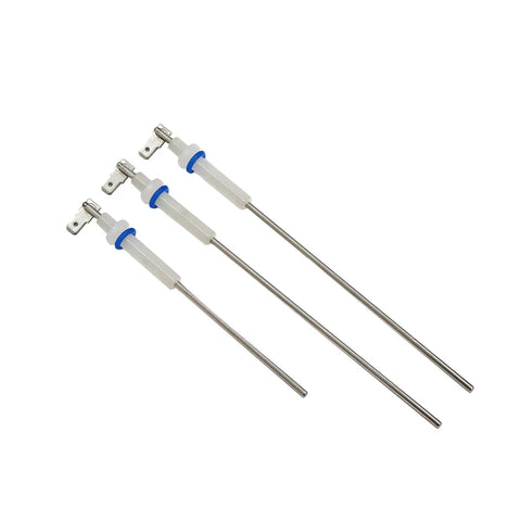 Straight Up Ceramic Steam Probe Replacement Set Compatible With Breville Sage Dual Boiler Oracle And Oracle Touch Espresso Machines features three metallic probes with white and blue fittings.