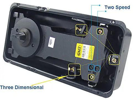 Heavy Duty Floor Spring Glass Door Hinge Auto Closing For Wide Openings Up To 264 Lbs, close-up view showing mechanisms