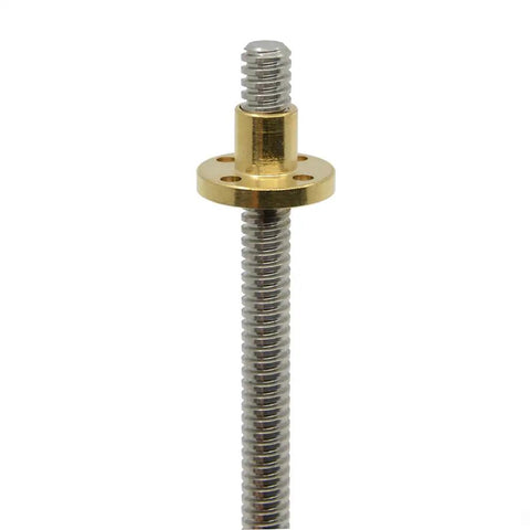 Beefy 8mm Lead Screw 200mm Long With Brass Nut For Z Axis CNC And 3D Printers TR8x2 Acme Thread 2mm Pitch 1 Start SUS304 Steel